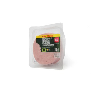 Delhaize | Saucisson au jambon|Tranches|150g+25g gratuit 