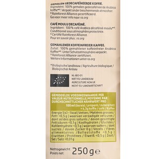 Delhaize | Bio | Café | Décaféiné | Moulu | Bio 