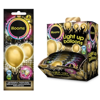 Illooms | Led Balloons | Or | 2 pièce 