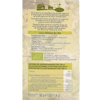 Delhaize | Bio | Tisane | Tilleul | Sachets | Bio 