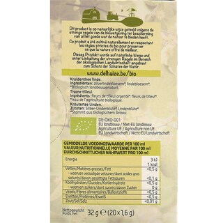 Delhaize | Bio | Kruidenthee | Linde | Zakjes | Bio 