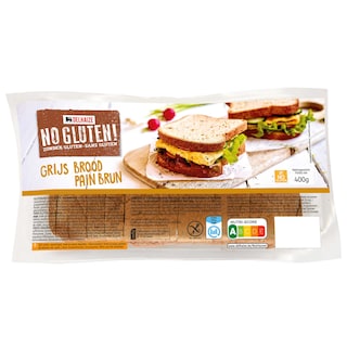 Delhaize | No gluten! | Brood | Bruin | Zonder gluten 