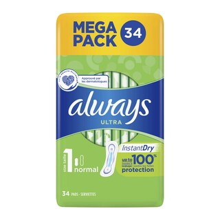 Always | Ultra | Serviettes hygiéniques | Ultra normal | Protection 