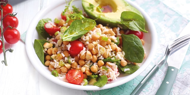 Salade de pois chiches et de riz