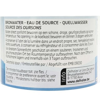 Delhaize | Bronwater|Niet bruisend|PET|Sportdop 