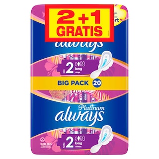 Always | Platinium | Serviettes | Long | 2+1 