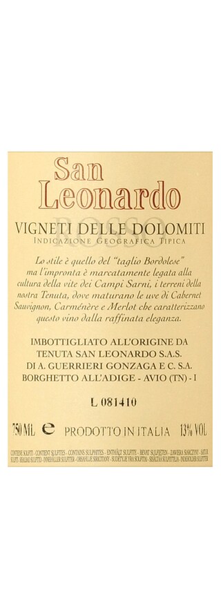 Italie - Italië | Trentino IGT | San Leonardo 08 