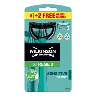 Wilkinson Sword | Rasoir | Xtreme 3 | Sensitive | 4+2 gratuit 