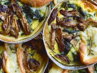 Quiche met kaas en spinazie