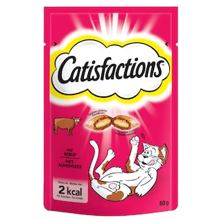 Catisfactions | Snacks chat | Friandises | Boeuf 60 gr
