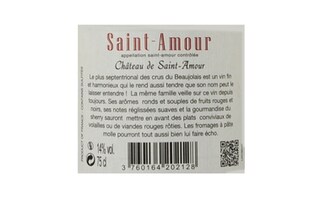 France - Frankrijk | Bourgogne - Cru du Beaujolais | Château de Saint Amour 2015 Rood 