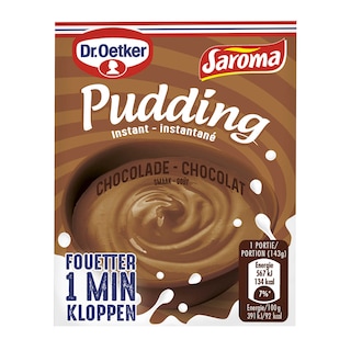 Dr. oetker | Saroma | Pudding | Chocolade | Bereiding |Zonder koken 