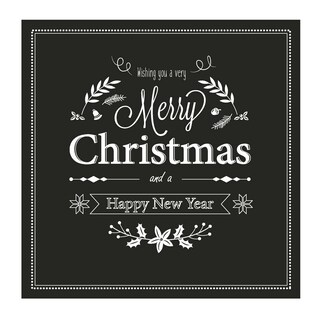 Happy Paper | Serviettes | Xmas Slate Black | 33cm 