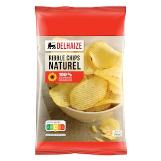 Delhaize | Chips | Ribbled | Zout 