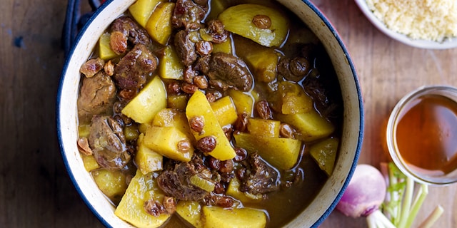 Hazenboutfilets op tajinewijze