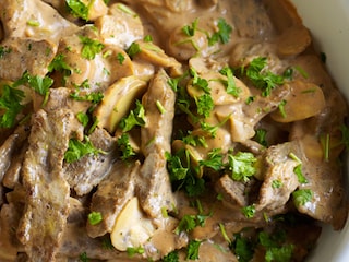 Steakreepjes Stroganoff