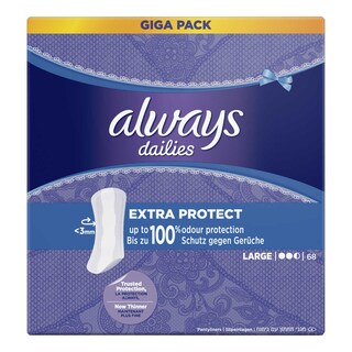 Always | Protège slip | Large | Extra protection | 68pcs 