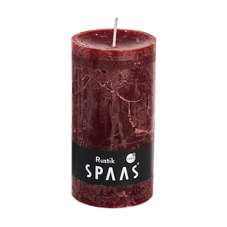 Spaas | Rustieke kaars | 70/130 | cilinder | wijnrood 