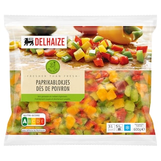 Delhaize | Paprika | Blokjes 600 gr