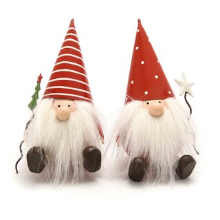 Delhaize | Metalen zittende Kerstman | 13x8x8 