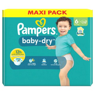 Pampers | Baby Dry | Langes | Taille 6 | Maxi Pack 