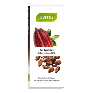 NewTree | Chocolat | Au Naturel noir 80% | fairtrade | Bio 