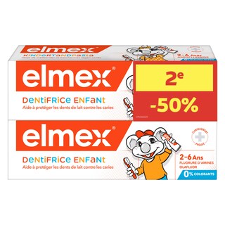 Elmex | Tandpasta | Kinderen | 2 à 6 jaren | 2x50ml | Promopack 2e50% 