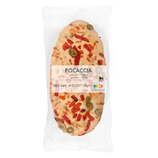Delhaize | Focaccia | Poivrons | Olives 