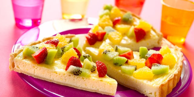 Tarte à la salade de fruits et à la ricotta