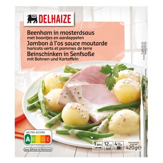 Delhaize | Jambon à l'os | Sauce moutarde-Haricots v-PDT 
