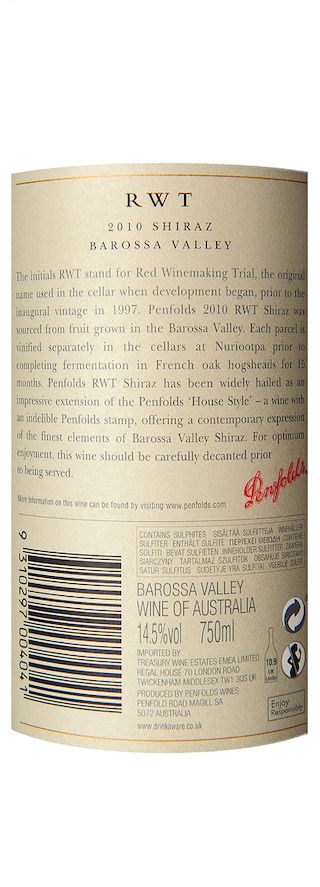 Australia - South Eastern | PENFOLDS | RWT 2009 Rood 