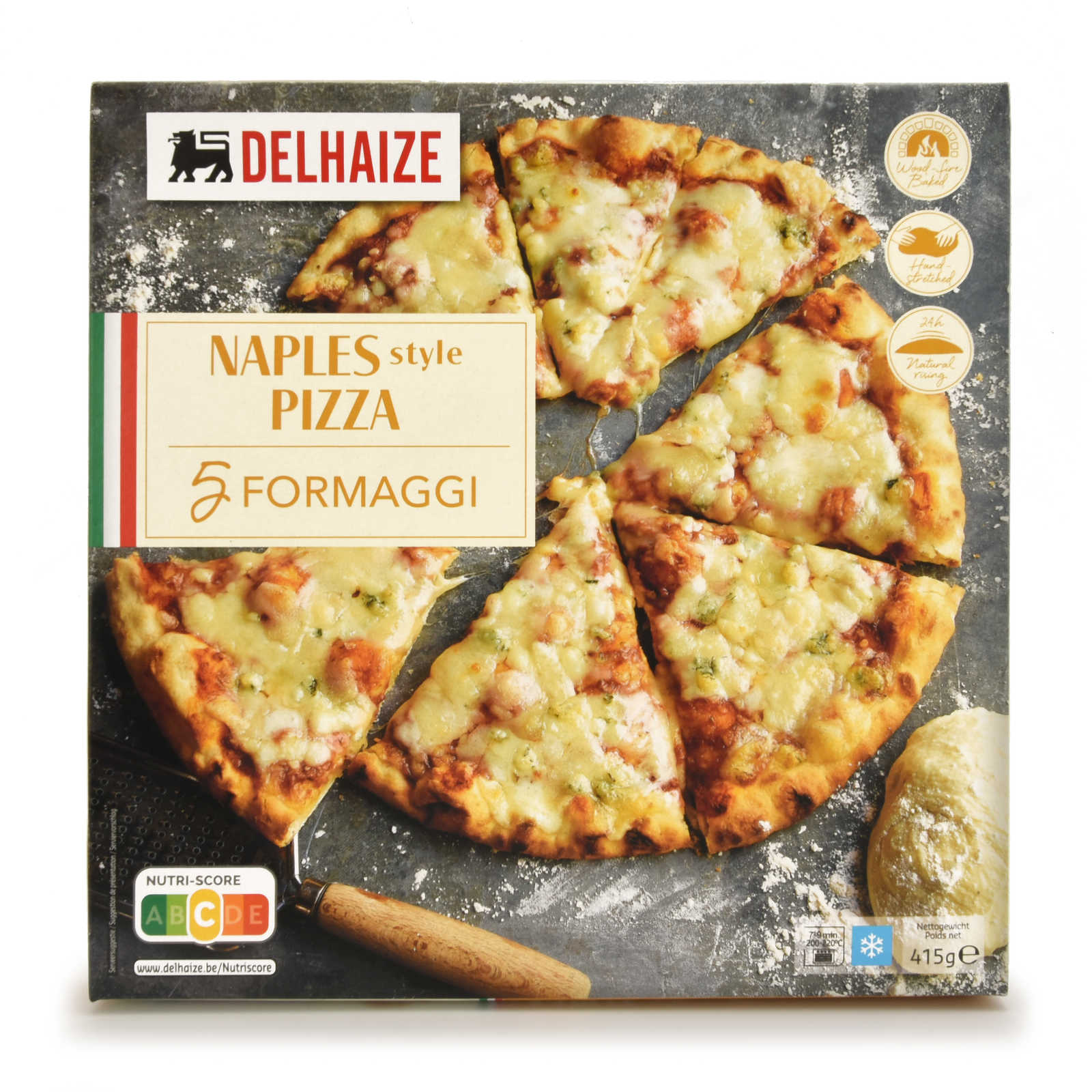 Delhaize Pizza 5Fromaggi Naples style 1 pc Delhaize