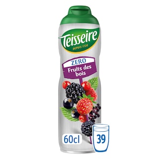 Teisseire | Zéro | Siroop | Bosvruchten | Zonder suiker 