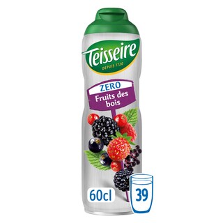 Teisseire | Zéro | Siroop | Bosvruchten | Zonder suiker 
