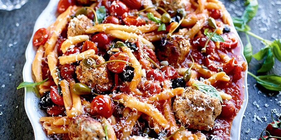 Pasta met gehaktballetjes