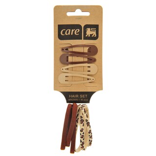 Delhaize | Care | Elastiek+clic clac 5cm | Bruin 