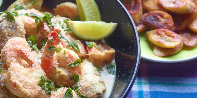 Creoolse vlees- en visfricassee