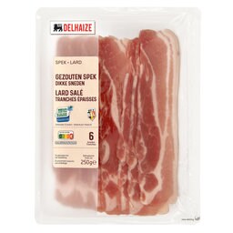 Delhaize | Gezouten spek | Sneden 