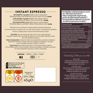 Delhaize | Koffie | Espresso | Oplos | Sticks 25 x 1,8 gr