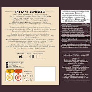 Delhaize | Café | Espresso | Soluble | Sticks 