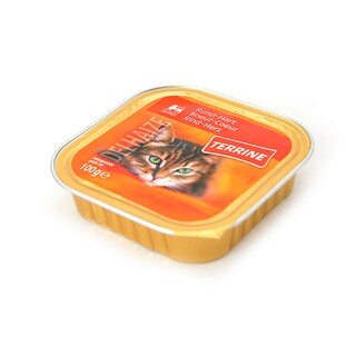 Delhaize | Aliment chat | Terrine | Boeuf-Coeur 