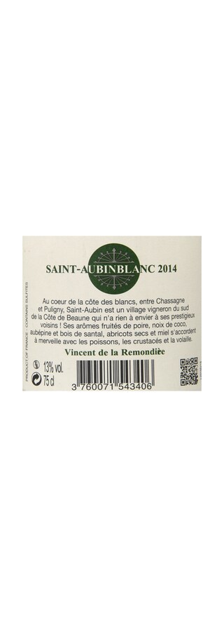 FR BOURGOGNE COTE DE BEAUNE | Bourgogne - Côte de Beaune | Saint Aubin 2014 Blanc 
