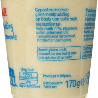 Delhaize | Pudding | Semoule | 2+1 gratuit 