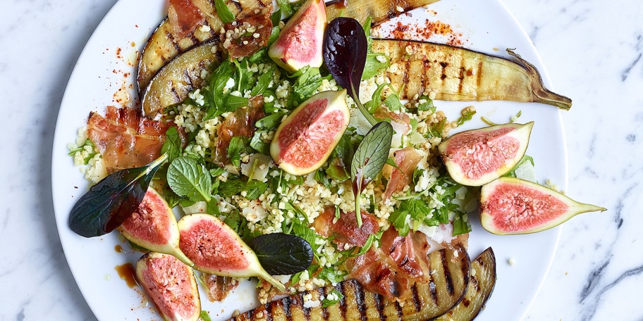 Boulgour aux aubergines grillées