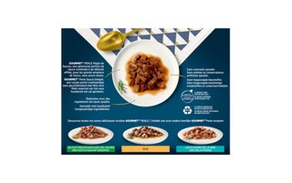 Gourmet | Perle | Aliment Chat | Adulte | Régal en Sauce | Boeuf 12 x 85 gr