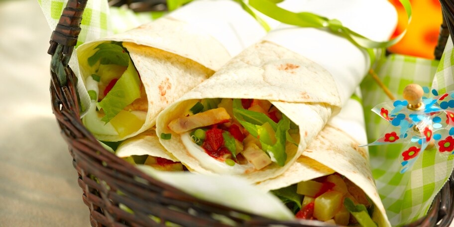 Wraps au poulet grillé