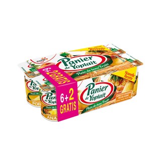 Panier de Yoplait | Yaourt |  Fruits jaunes | 6+2 gratis 