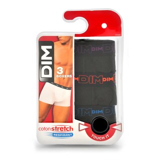 Dim | Paris | Boxer Coton Stretch | cassis/orange/bleu | T4 