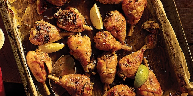 Kippenbouten in de oven met limoncello en tijm