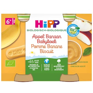 Hipp | Panade | Pomme Banane Biscuit | 6M | Bio 